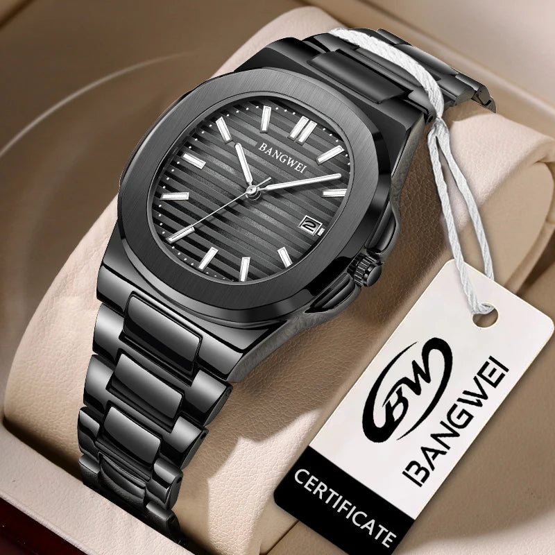2026 New LIGE Luxury Watch Men Business Waterproof Male Clock Luminous Date Stainless Steel Square Quartz Men Watch Reloj Hombre