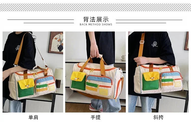 Travel Bag, Duffel Bag Cosmetics Bag, Professional Fitness Bag, Yoga Swimming Training Backpack, Satchel Shoulder Crossbody Tote
