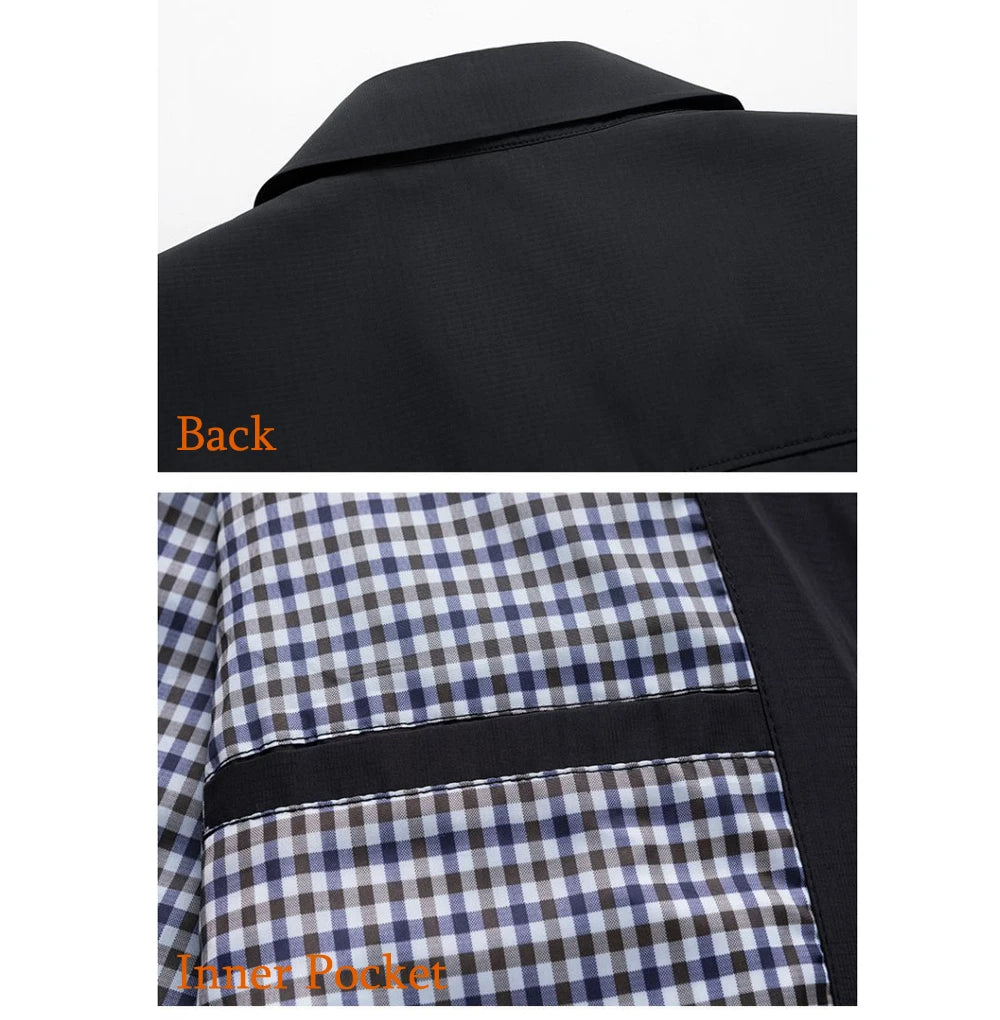 Spring Men's Lightweight Jackets Fashion Lapel Business Jackets for Men Outdoor Windbreaker Golf wear Bomber Coats Men Clothing