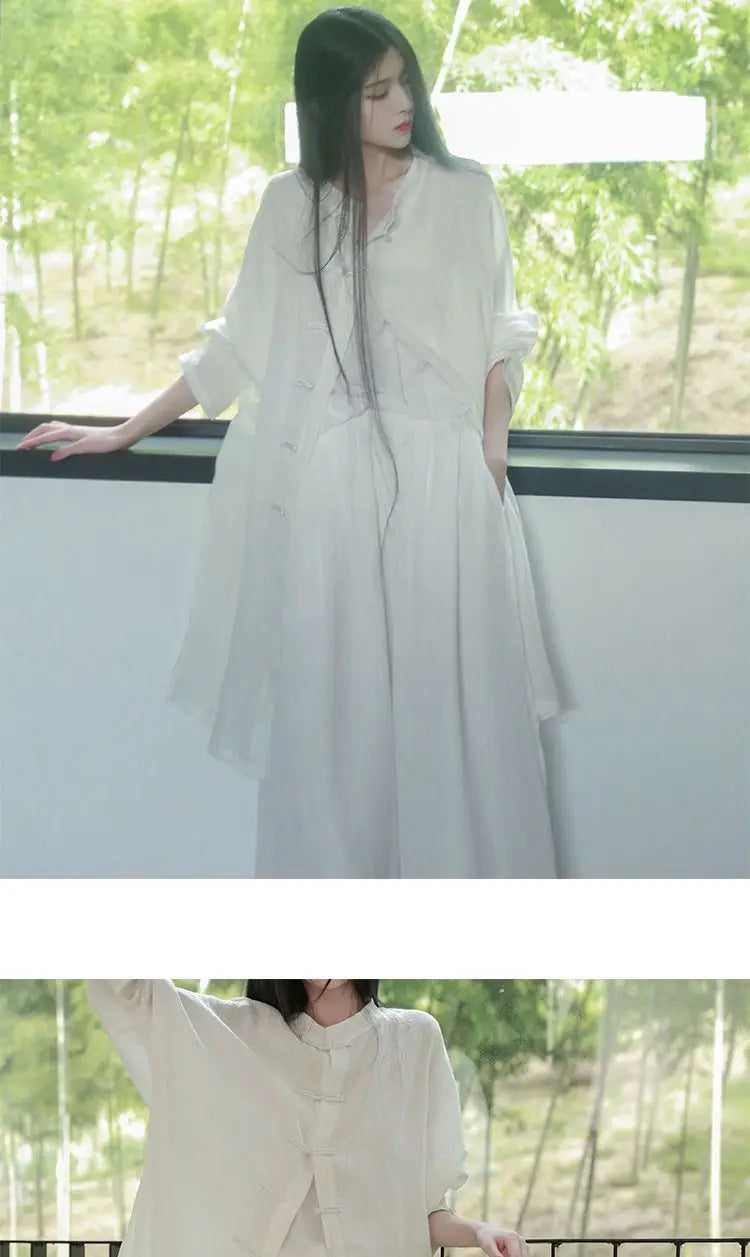 Jackets Women Solid Loose Outwear Creativity Chinese Style Temperament Personality Leisure Simple Ladies Sun-protective Retro