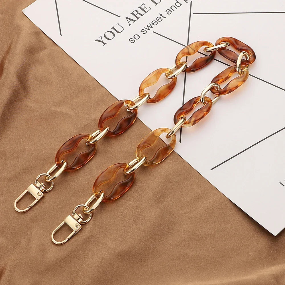 Luxury Acrylic Handbag Chain Strap – 40/60cm DIY Replacement Shoulder Bag Handle Accessory