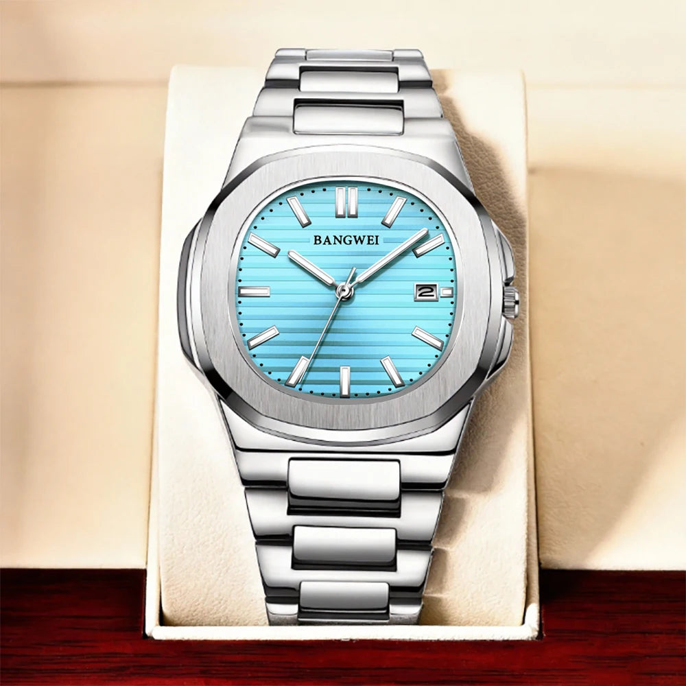2026 New LIGE Luxury Watch Men Business Waterproof Male Clock Luminous Date Stainless Steel Square Quartz Men Watch Reloj Hombre