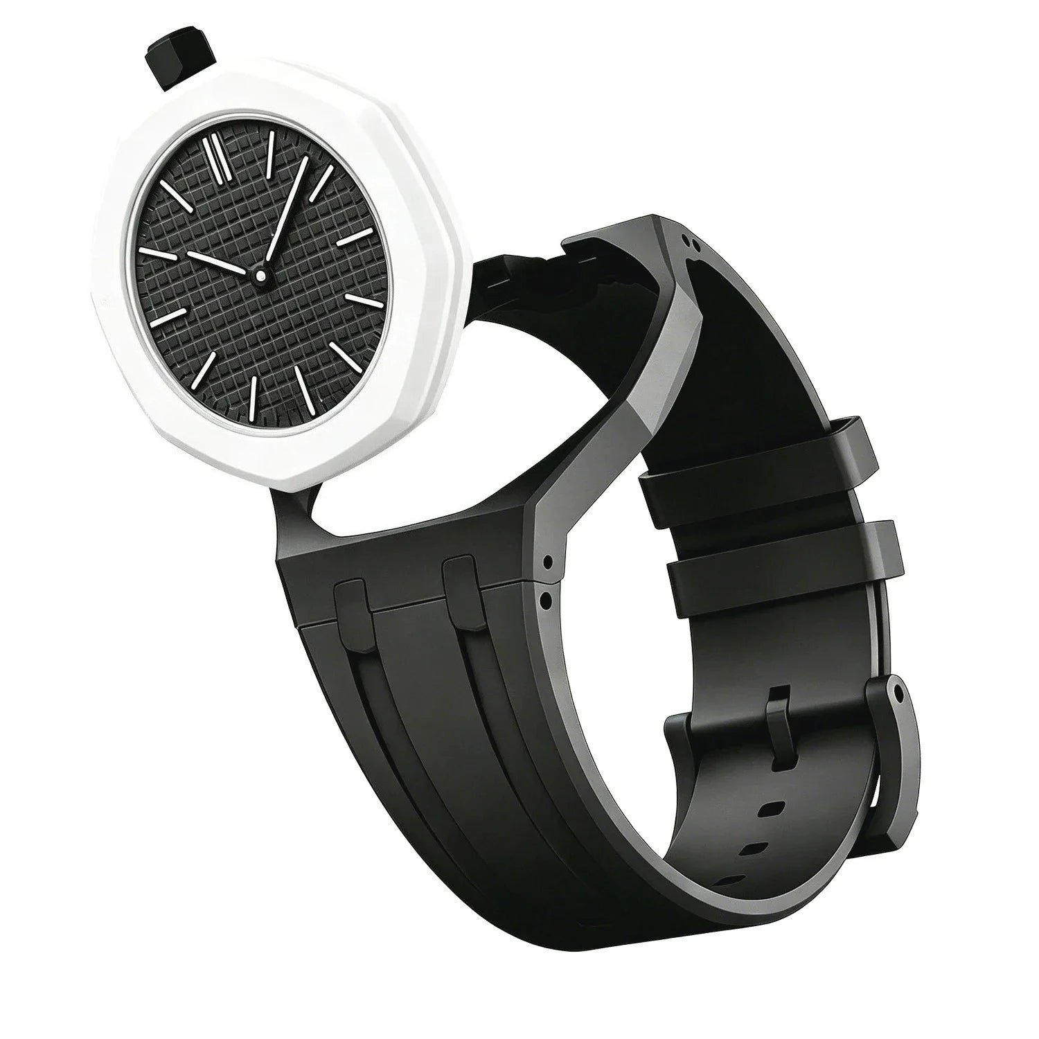 Ceramic Modification Kit For Swatch x AP Royal POP Biomaterials Watch Case Silicone Strap Pocket Changer To Wristwatch