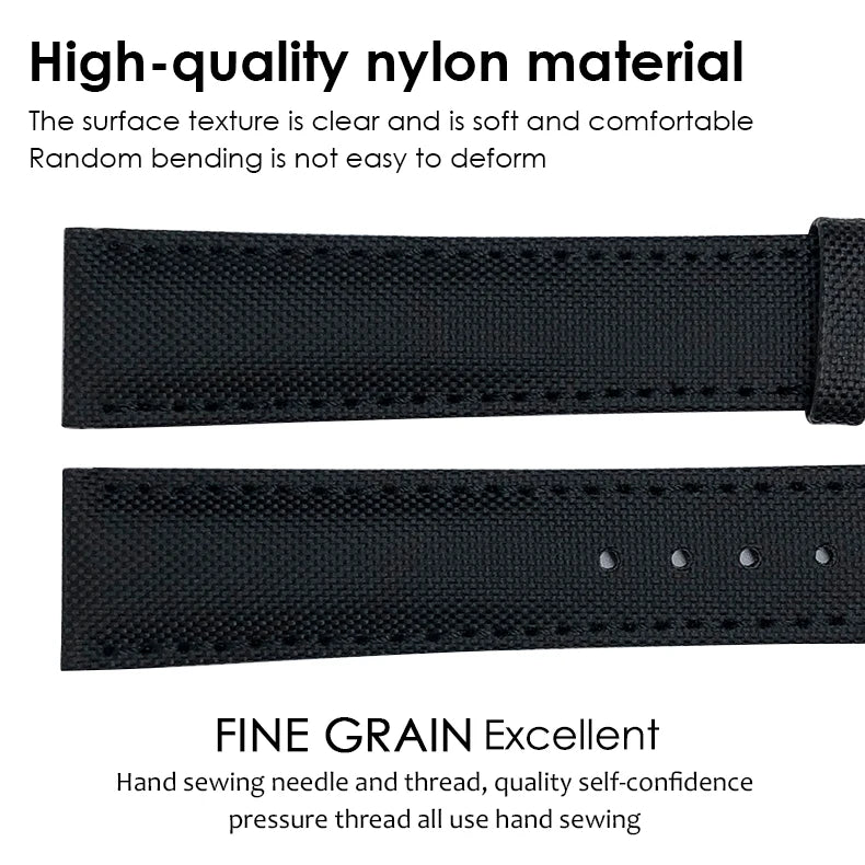 19mm 20mm  21mm 22mm Nylon Watchband For Omega Planet Ocean Seamaster 300 Speedmaster Fabric Leather SEIKO Canvas Watch Strap
