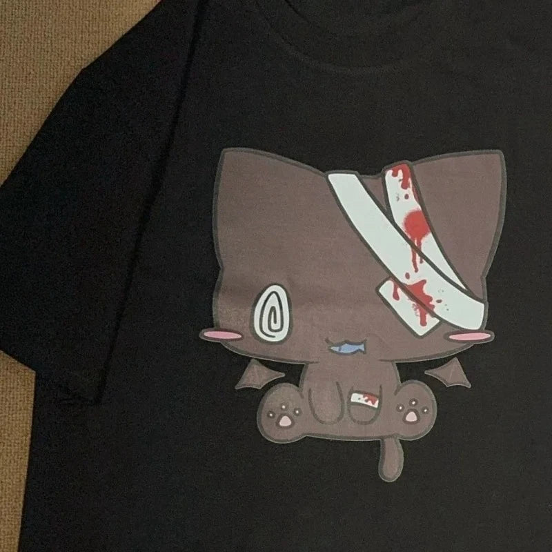 Cute Cartoon Print Oversized T-Shirt1