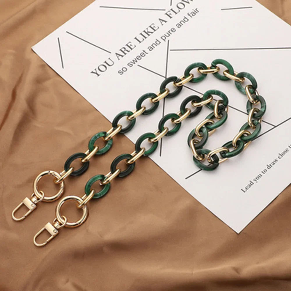 Luxury Acrylic Handbag Chain Strap – 40/60cm DIY Replacement Shoulder Bag Handle Accessory