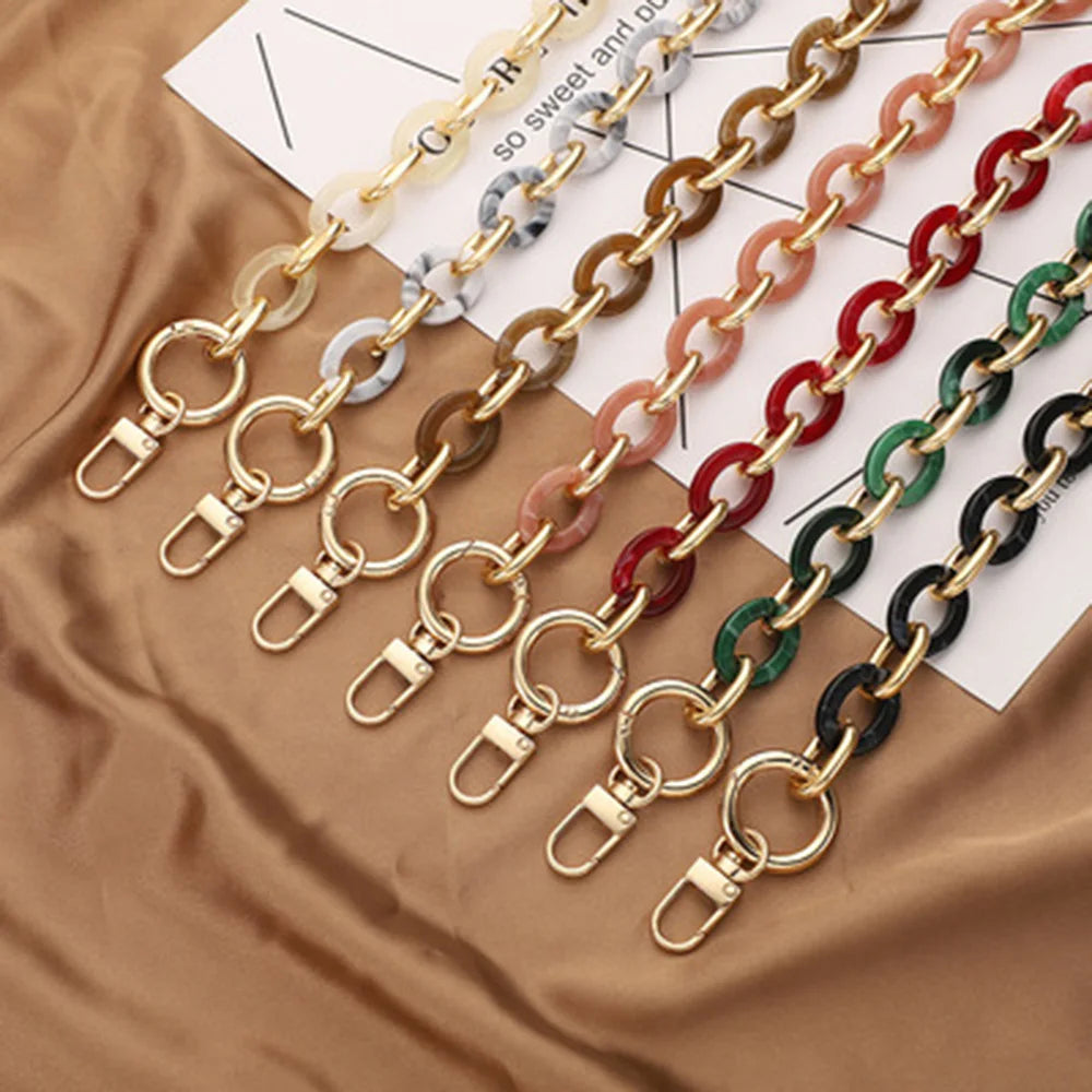 Luxury Acrylic Handbag Chain Strap – 40/60cm DIY Replacement Shoulder Bag Handle Accessory