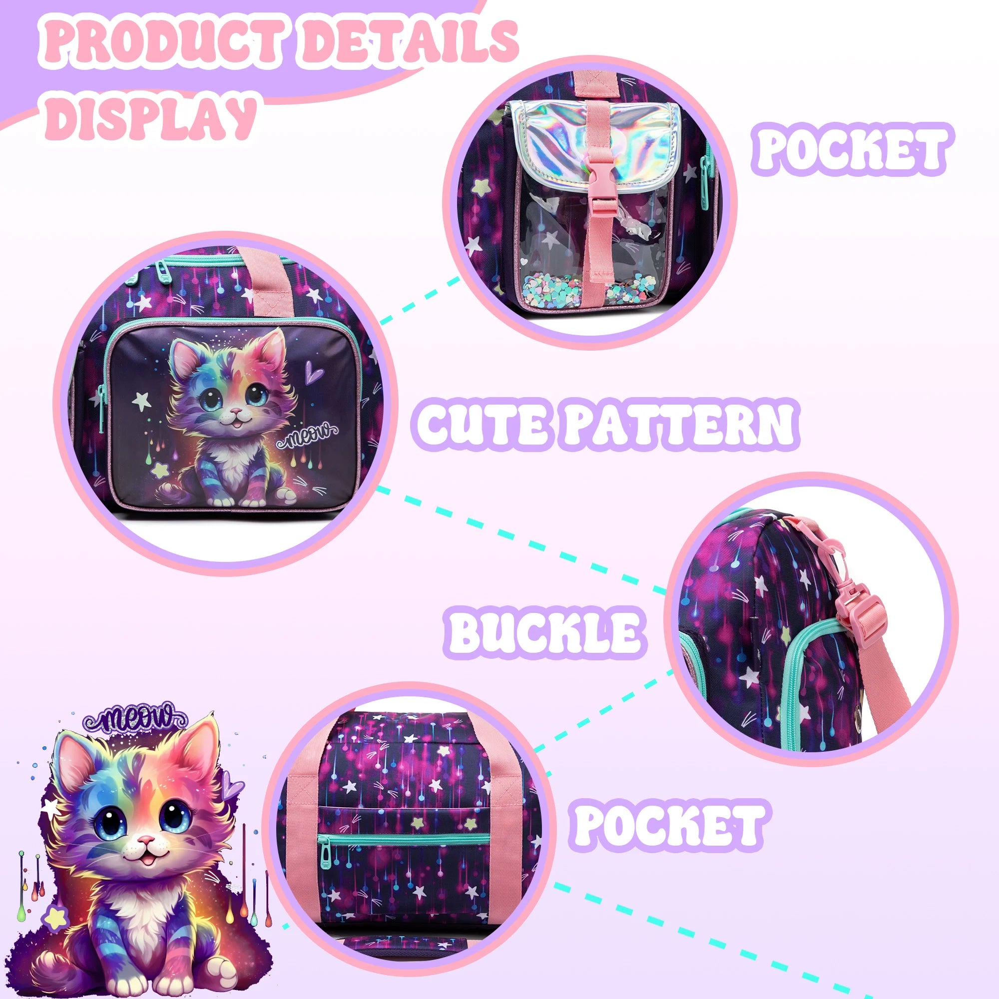 Travel Bag for Kids,Girls Duffle Bag Sleepover Bag for Girls,Gym Bag Sports Duffel Bag,Dance Bag for Girls With Shoe Compartment
