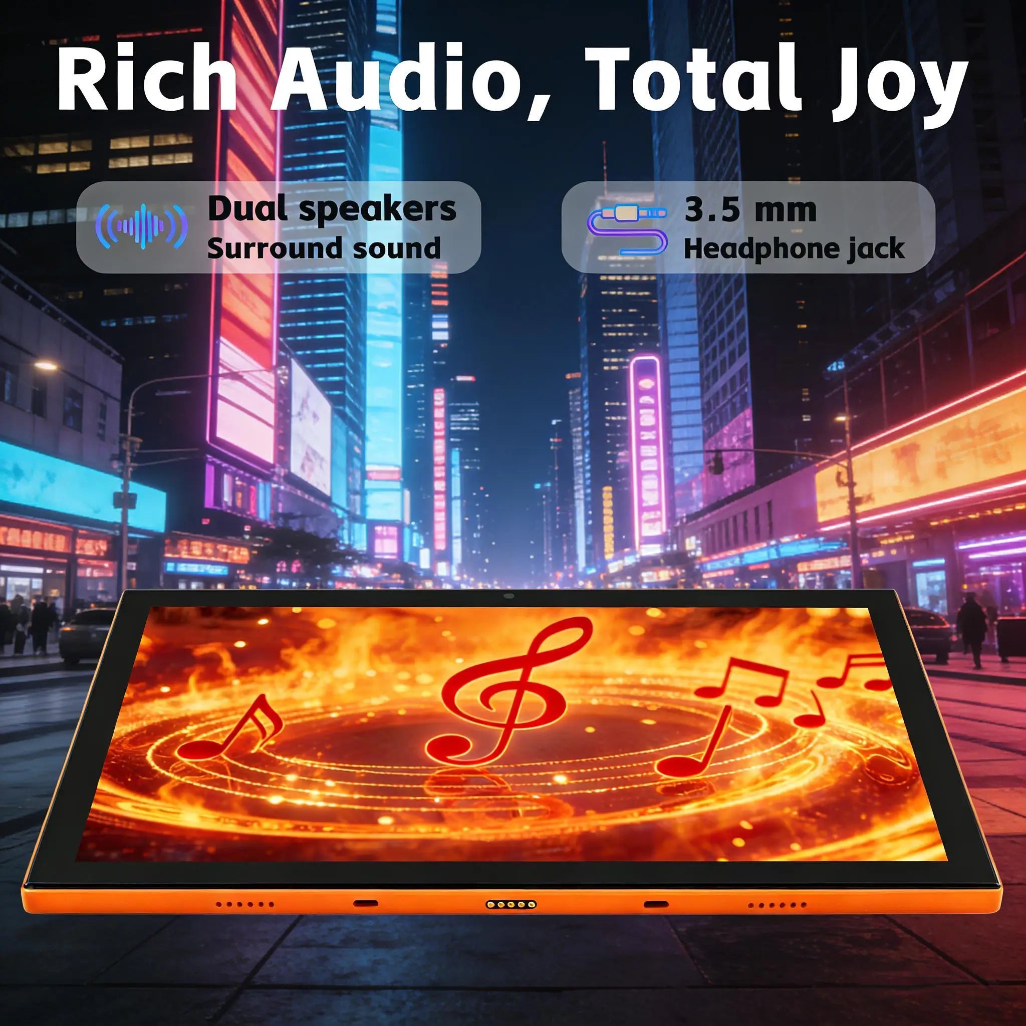 Paitanry 10.1 Tablet Android 15 8GB(4+4GB Expand) RAM 128GB ROM 5000mAh 1280x800 IPS HD Octa Core Dual Speaker WiFi Bluetooth SD