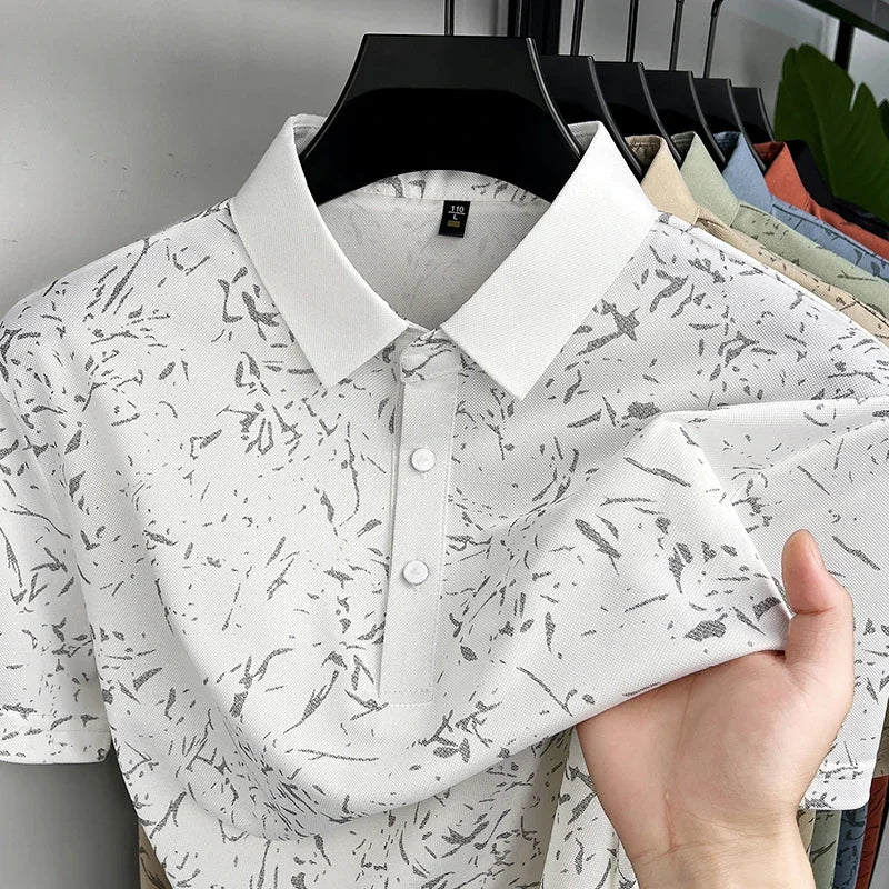 MIG & MIK STYLE™ Abstract Gradient Polo Shirt