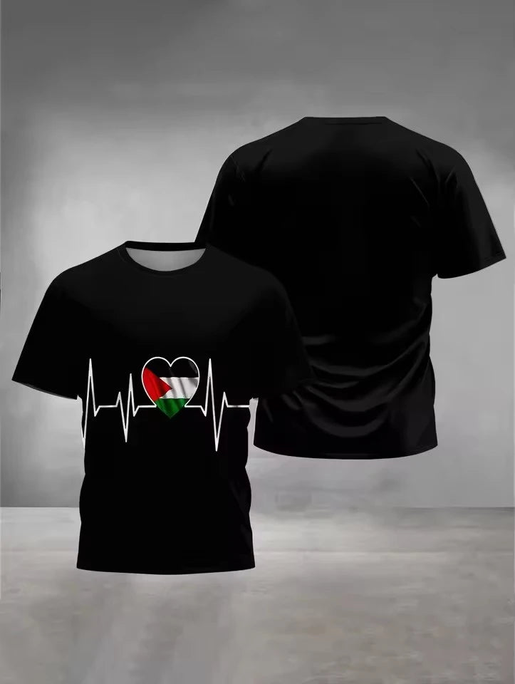 New Syria Flag Graphic Men's T-shirt Casual Short Sleeved Tees Men Sports Football Jersey Tshirt Summer Daily Camiseta Hombre