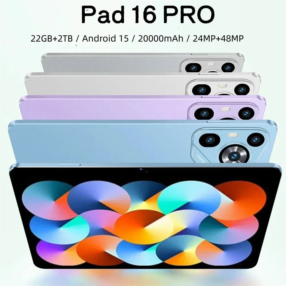 2026 Original Pad 16 Pro Tablet Android 15 24GB 2TB Snapdragon 8 Gen 2 Global Version Tablet 5G Dual SIM Google Play Tablets PC
