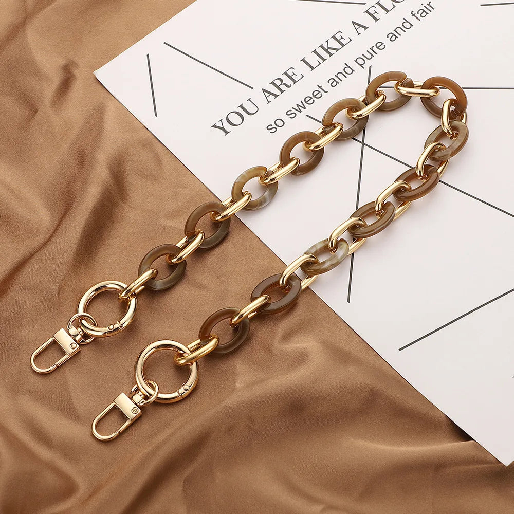 Luxury Acrylic Handbag Chain Strap – 40/60cm DIY Replacement Shoulder Bag Handle Accessory