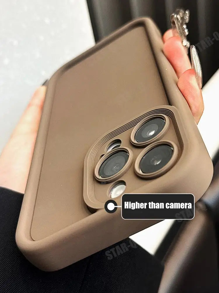For Xiaomi Mi 13 Lite 5g Matte Soft Silicone Case On Mi13 13lite Airbag Bumper Shockproof Coffee Back Cover Xiaomi13lite 2024
