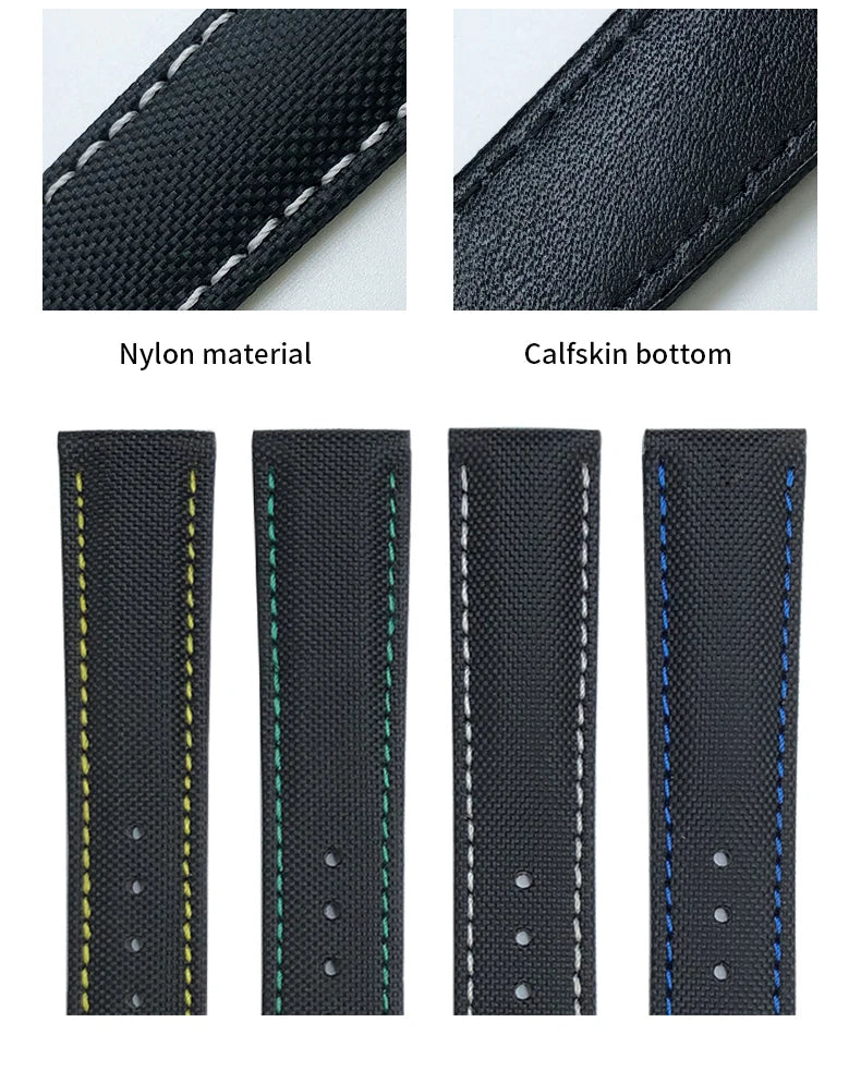 19mm 20mm  21mm 22mm Nylon Watchband For Omega Planet Ocean Seamaster 300 Speedmaster Fabric Leather SEIKO Canvas Watch Strap
