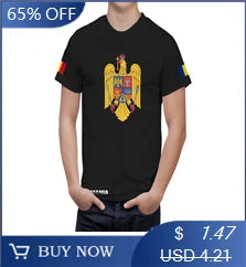 Breathable Polyester Short Sleeve Tee Men's Fashionable Digital Print Short Sleeve T-Shirt in Black & Gray Stripes - Breathable