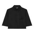 Luxe Turtleneck Half Sleeve Blazer – Elegant Button Front Jacket for Women