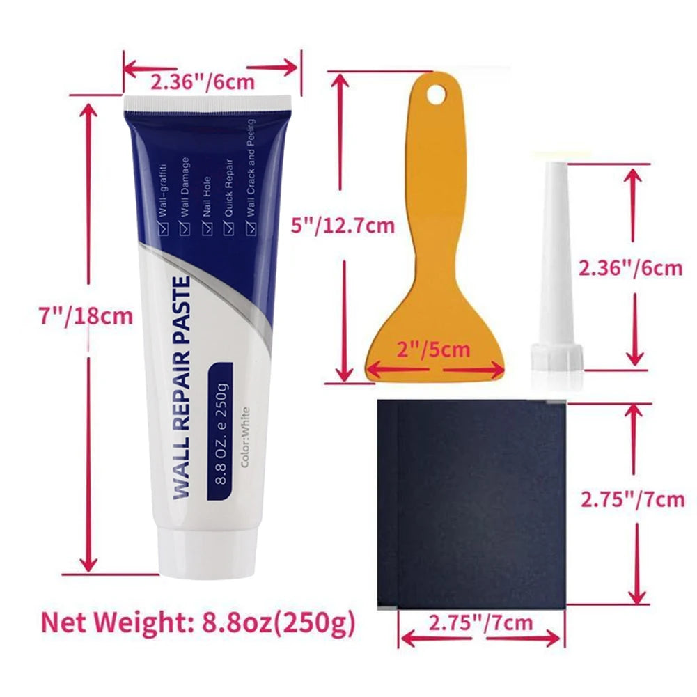 Dry Wall Patch Repair Kit 250g Wall Mending Agents Multi-Functional Quick-Drying Wall Repair Paste Heavy Duty Concrete Sealant