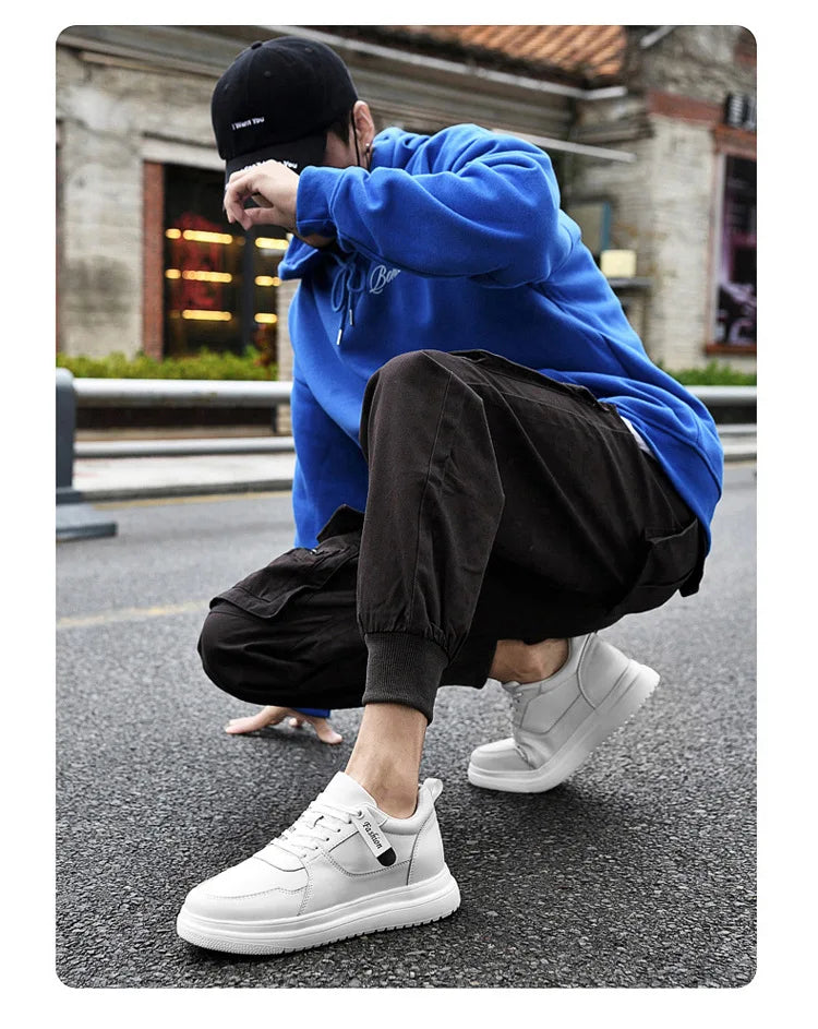 Men Elevator Height Increase Shoes Sneakers Shoes for Men 10cm Sports Casual Invisible Inner Heightening 8cm White Shoes