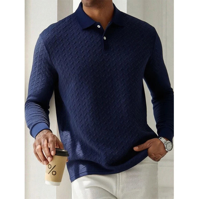 MIG & MIK STYLE™ Executive Long Sleeve Polo Shirt