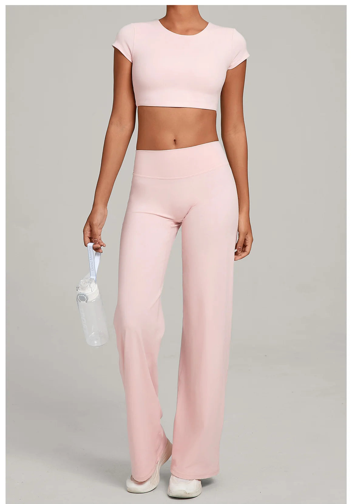 2PCS Yoga Set Women Tracksuit Workout Set Gym Clothes Push Up Fitness Short Sleeves Running Sportwear Sport Outfit Leggings Suit