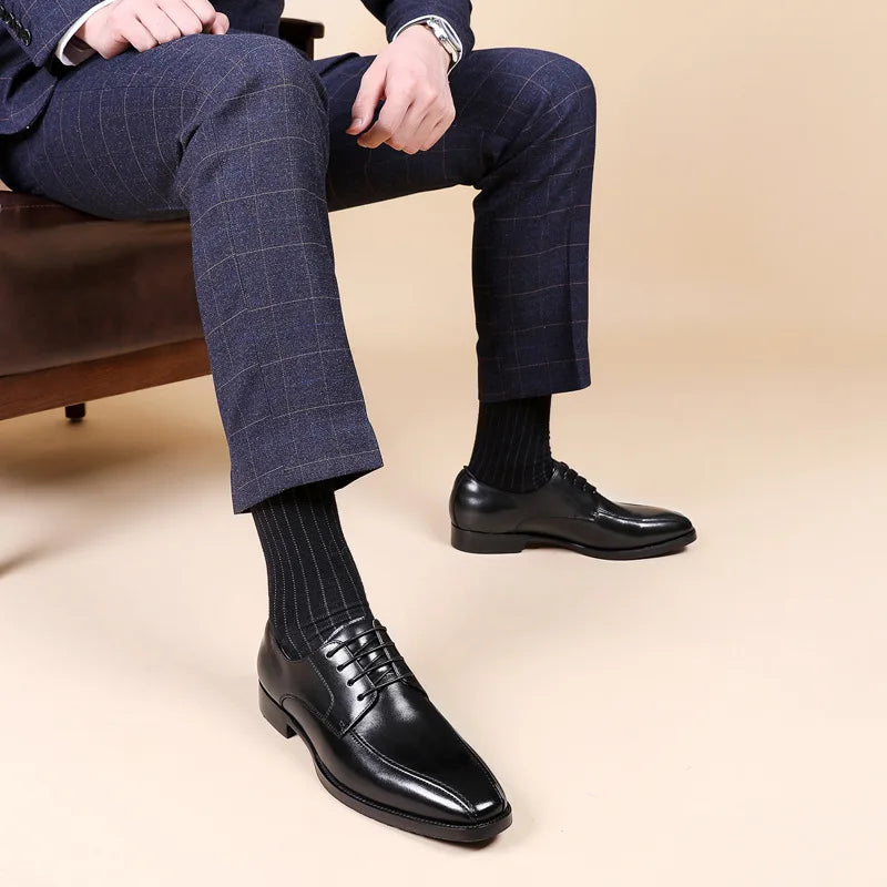 High Quality Handmade Oxford Dress Shoes Men PU Leather Suit Shoes Footwear Wedding Formal Italian Shoes Hot 2026 New