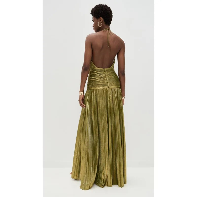 Luxury Off-Shoulder Halter Corset Gown