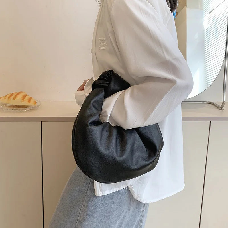 Elegant PU Leather Mini Handbag – Soft Luxury Clutch & Small Tote for Women