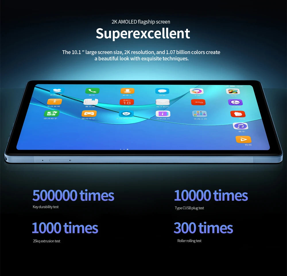 2026 New Google Pad 10.1 Inch Tablets Octa Core HD Display 8GB RAM 256GB ROM Dual 4G LTE 5G WiFi Android Tablet PC 8000mAh