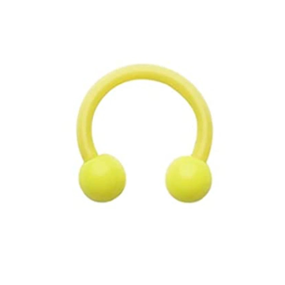 16G Bioflex Acrylic Curved Barbell Horseshoe Lip Eyebrow Rings Piercing Retainer Plastic Flexible Nose Septum Belly Piercing