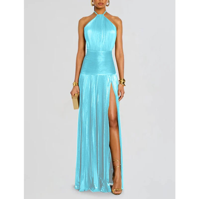 Luxury Off-Shoulder Halter Corset Gown