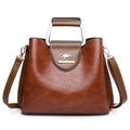 Luxury Oil-Textured Designer Shoulder Bag – Elegant Soft Leather Crossbody Tote for Women