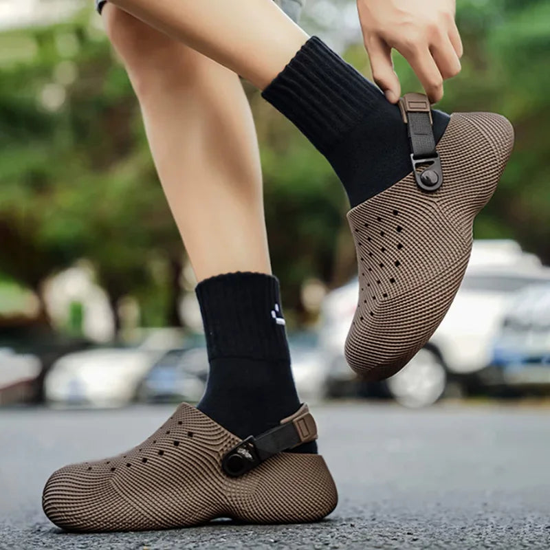 3D Design Chunky Platform Sandals Men 2026 Summer Slip On Non Slip Sport Sandals Men Outdoor Thick Bottom Eva Slippers Beach