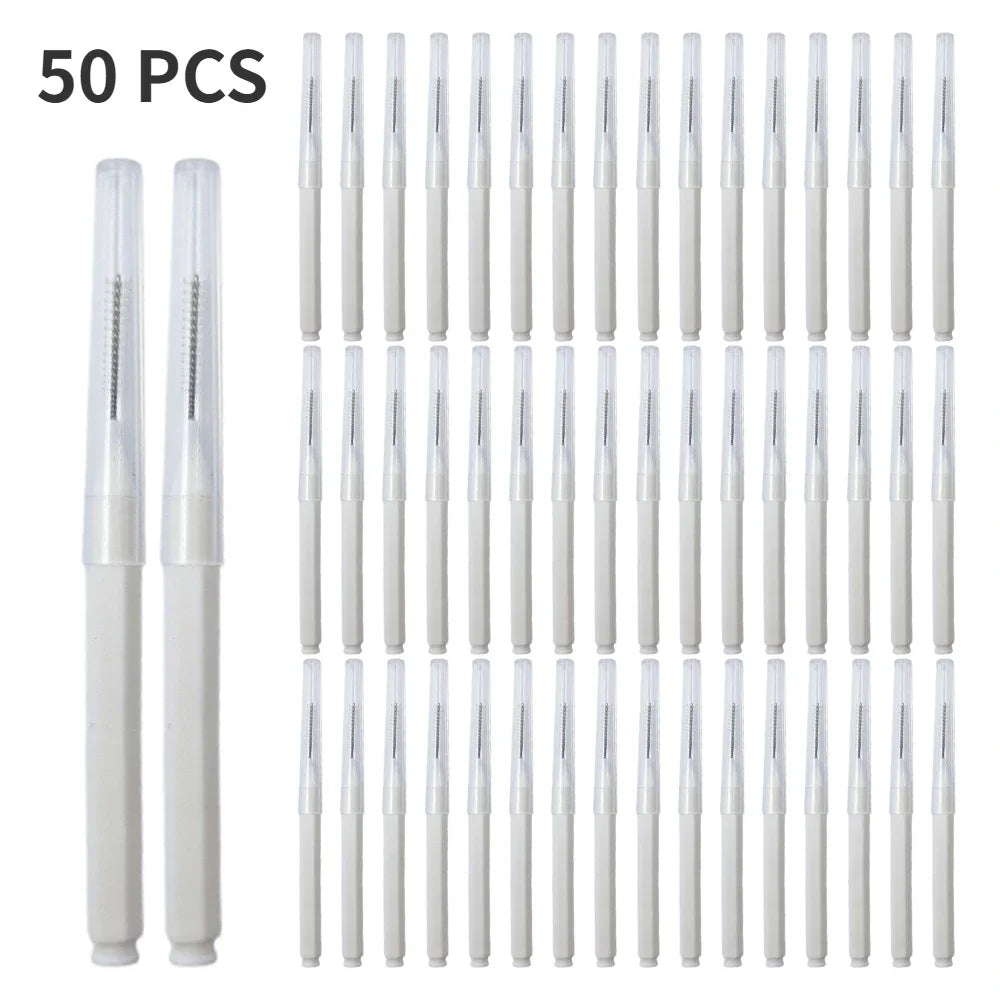10/50PS Portable Mini Eyebrow Brushes Disposable Eyelash Brow Lifting Brush Applicators Lash Extension Comb Beauty Makeup Tools