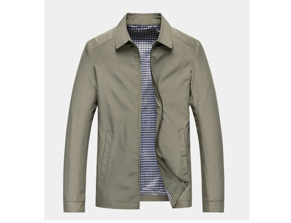 Spring Men's Lightweight Jackets Fashion Lapel Business Jackets for Men Outdoor Windbreaker Golf wear Bomber Coats Men Clothing