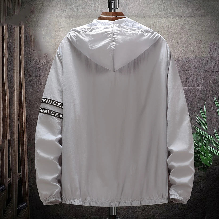 9XL Plus Size Jackets Men's Summer Thin Hooded Windbreaker Lightweight Jackets Man Big Size 7XL 8XL Jackets