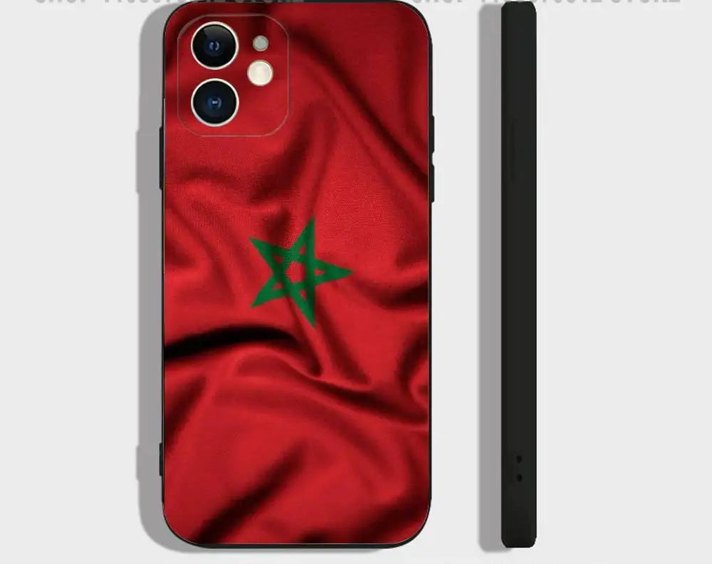 MIG & MIK STYLE™ Morocco Flag Soft TPU Shockproof Phone Case