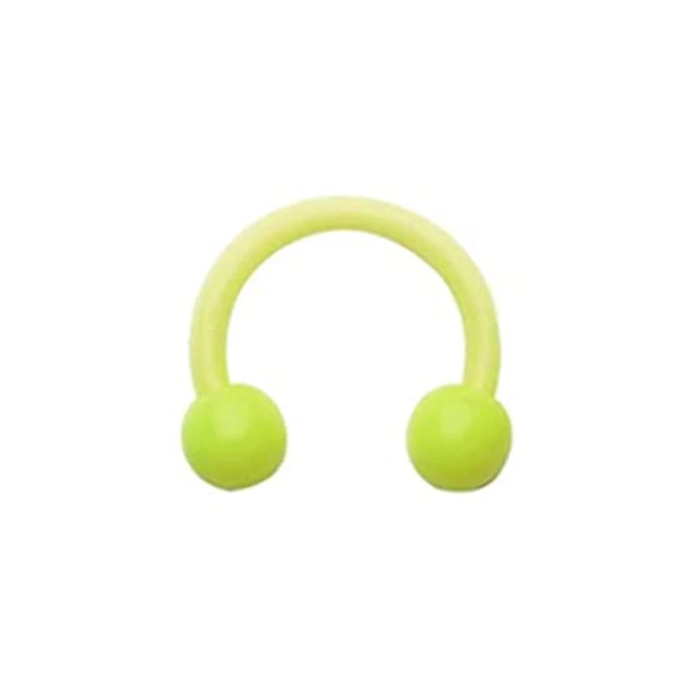 16G Bioflex Acrylic Curved Barbell Horseshoe Lip Eyebrow Rings Piercing Retainer Plastic Flexible Nose Septum Belly Piercing