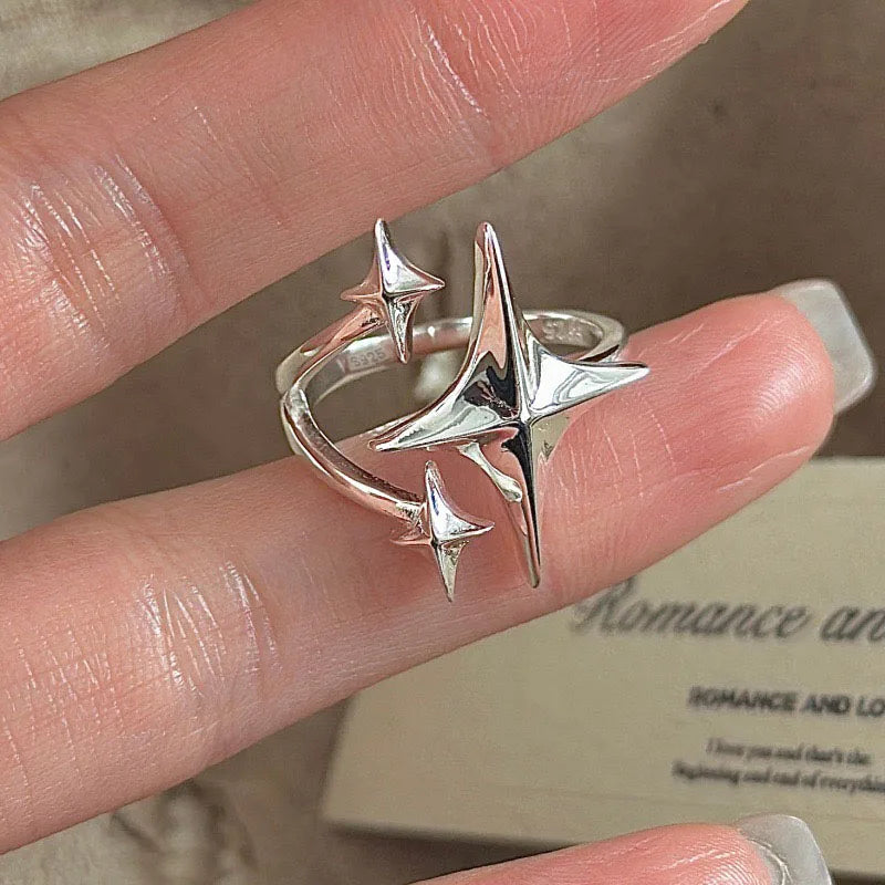 925 Sterling Silver Geometric Star Ring — MIG & MIK STYLE™