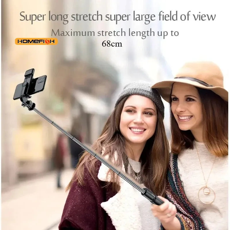 Wireless Bluetooth Selfie Stick Tripod Stand with Fill Light Remote Shutter Tripod