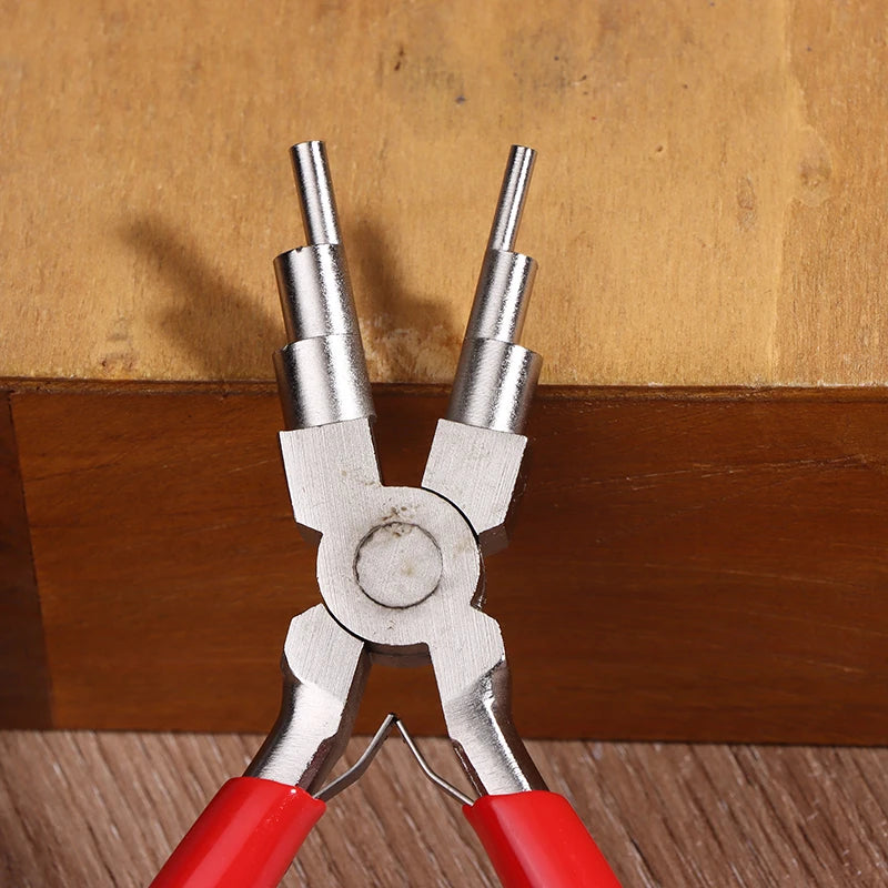 1Pcs 6-in-1 Iron Wire Looping Jewelry Pliers Bail-Making Pliers With Grip Handle For DIY Ring Making Loops And Jump Rings Tools