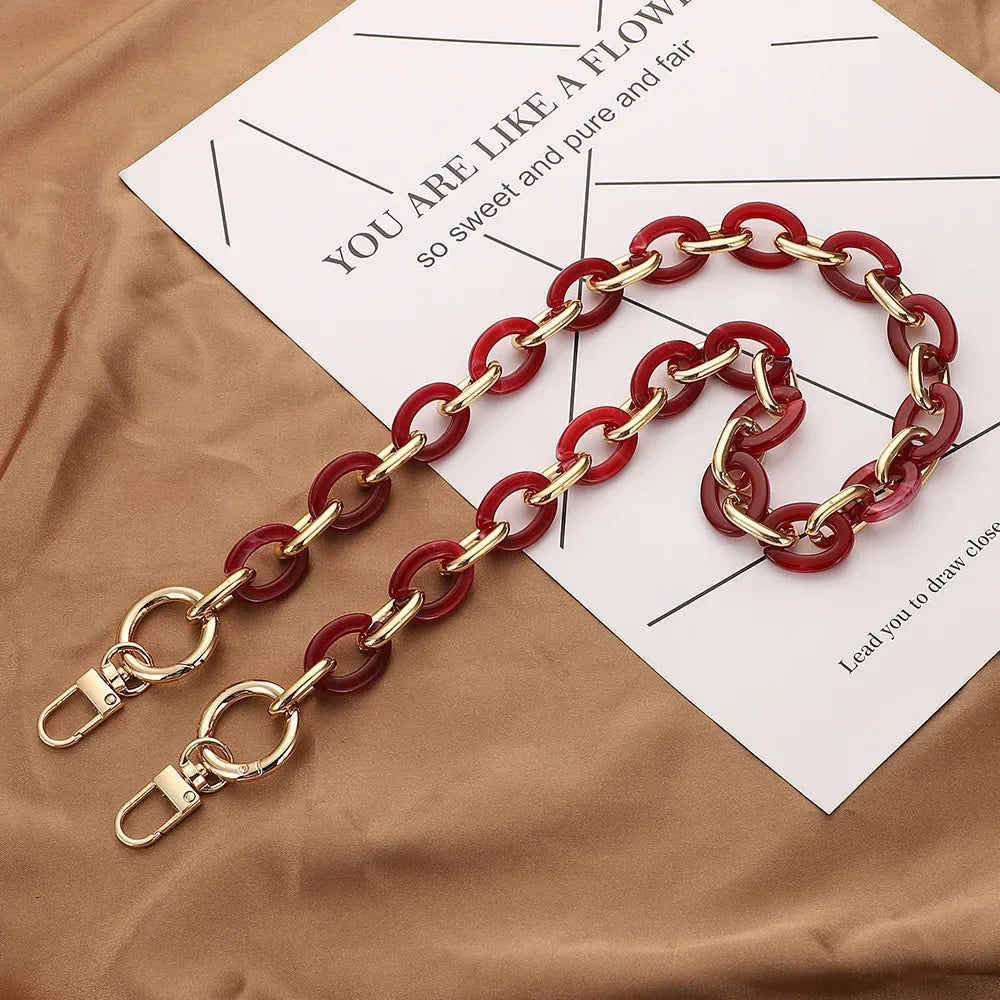 Luxury Acrylic Handbag Chain Strap – 40/60cm DIY Replacement Shoulder Bag Handle Accessory