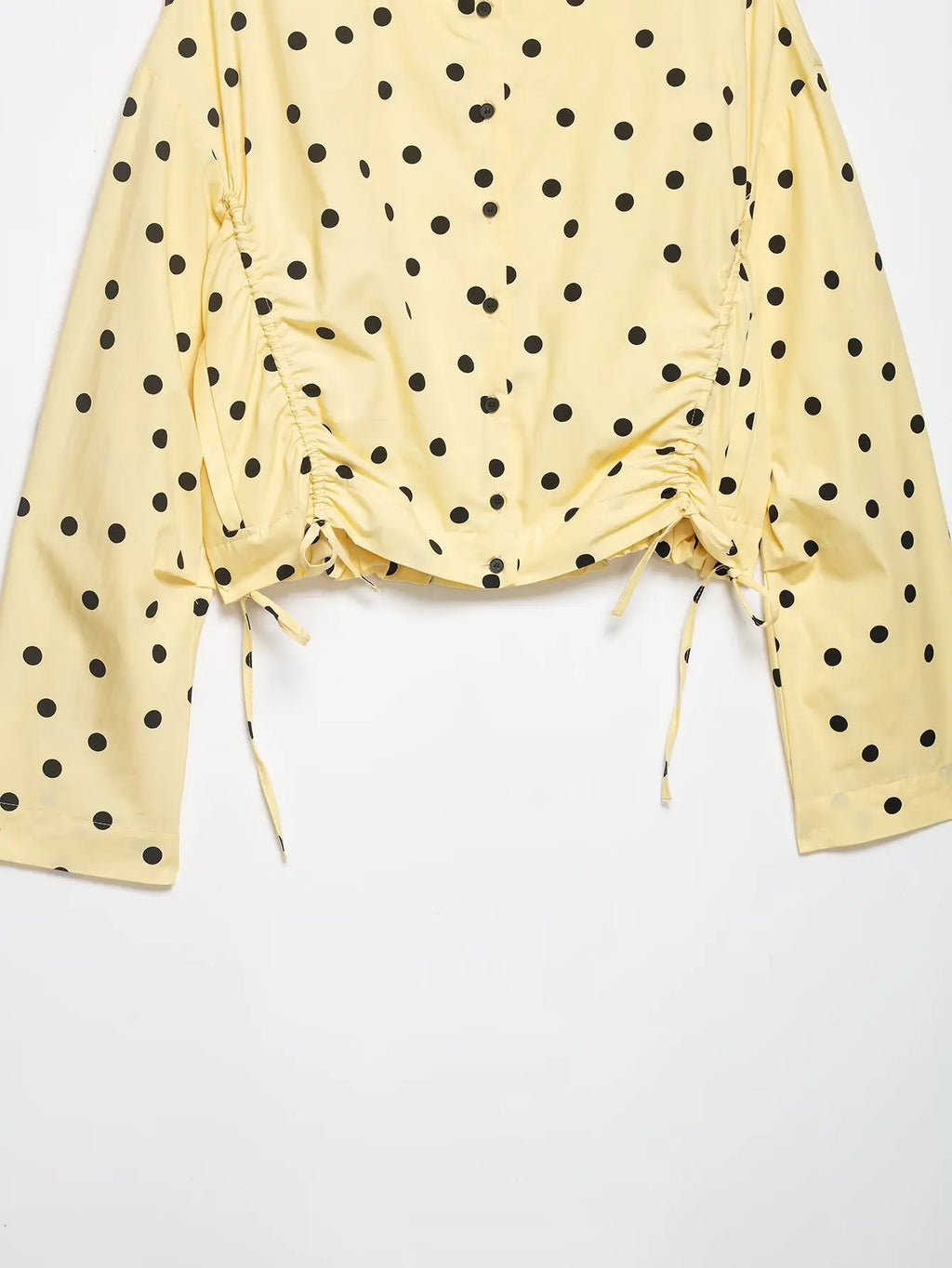 Women's Polka Dots Jacket with Tie New 2026 Spring Long Sleeve High Collar Loose Women Versatile Short Coats Chic Female Jackets