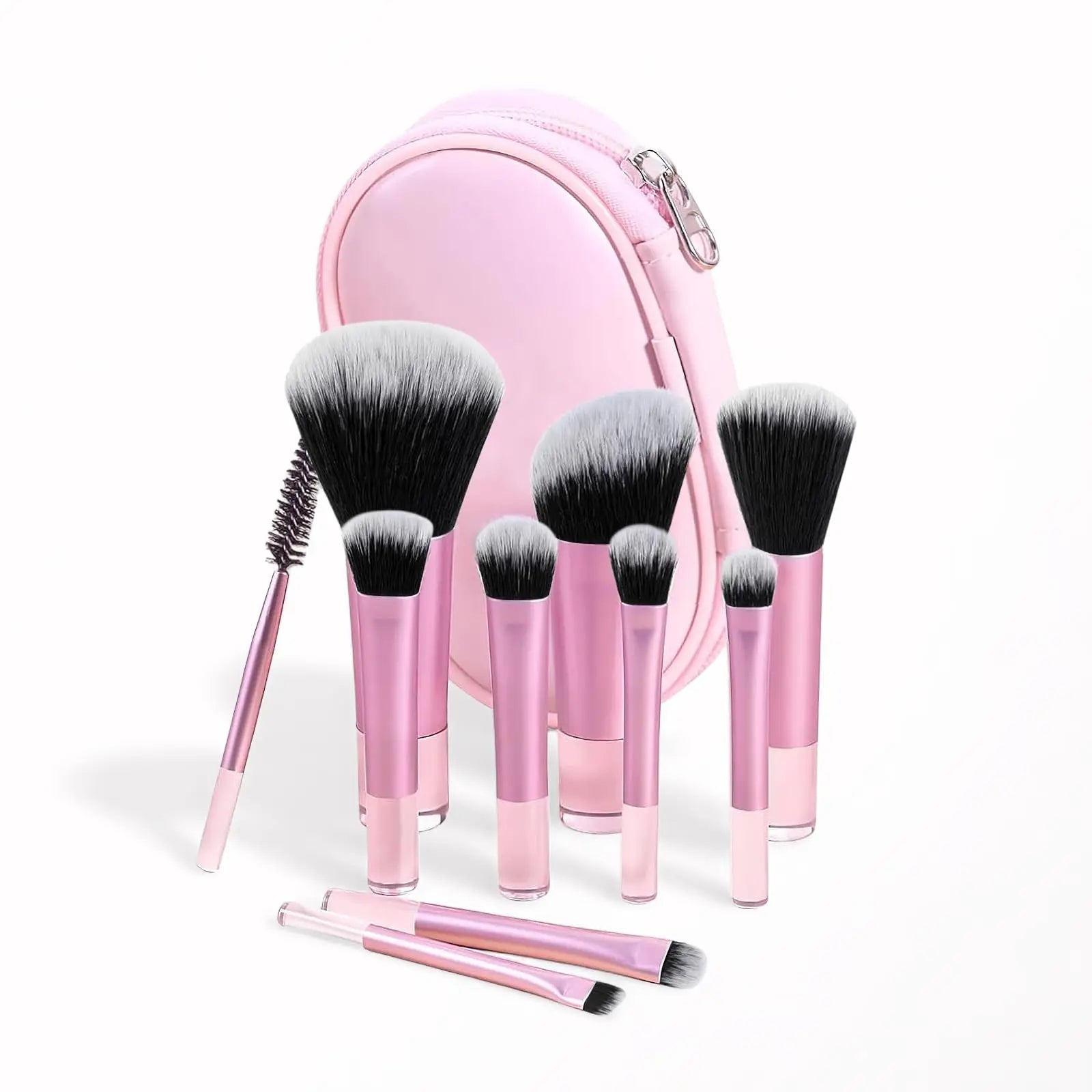 10 Pcs Travel Makeup Brush Set Mini Makeup Brushes Travel Size Small
