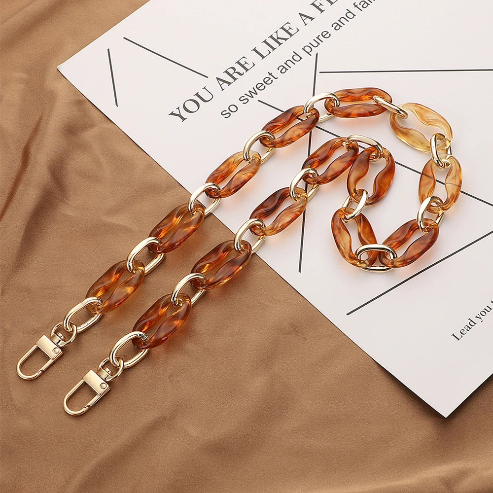 Luxury Acrylic Handbag Chain Strap – 40/60cm DIY Replacement Shoulder Bag Handle Accessory