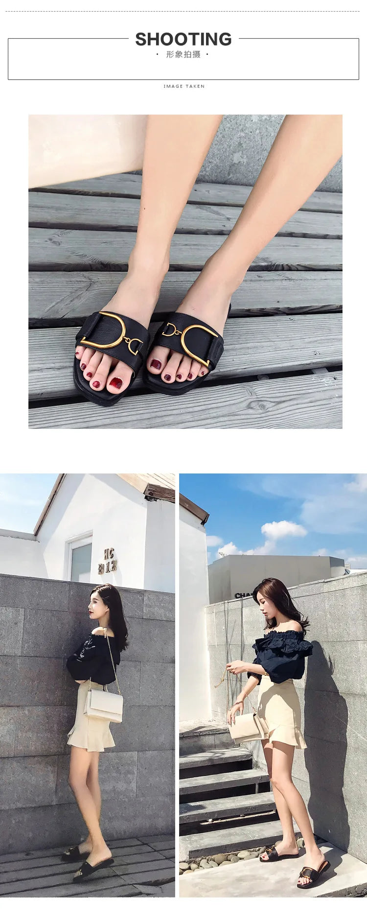 Women's Flat Slippers Summer Leather Square Toe Women Flats Flip Flops Designer Ladies Slides Sandals Women Shoes Luxury Sandals