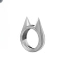 Women Men Cute Cat Ear Rings Self Defense Rings  Metal Knuckle Window Breaker Escorts Attack Rings Unisex Jewelry Accessories