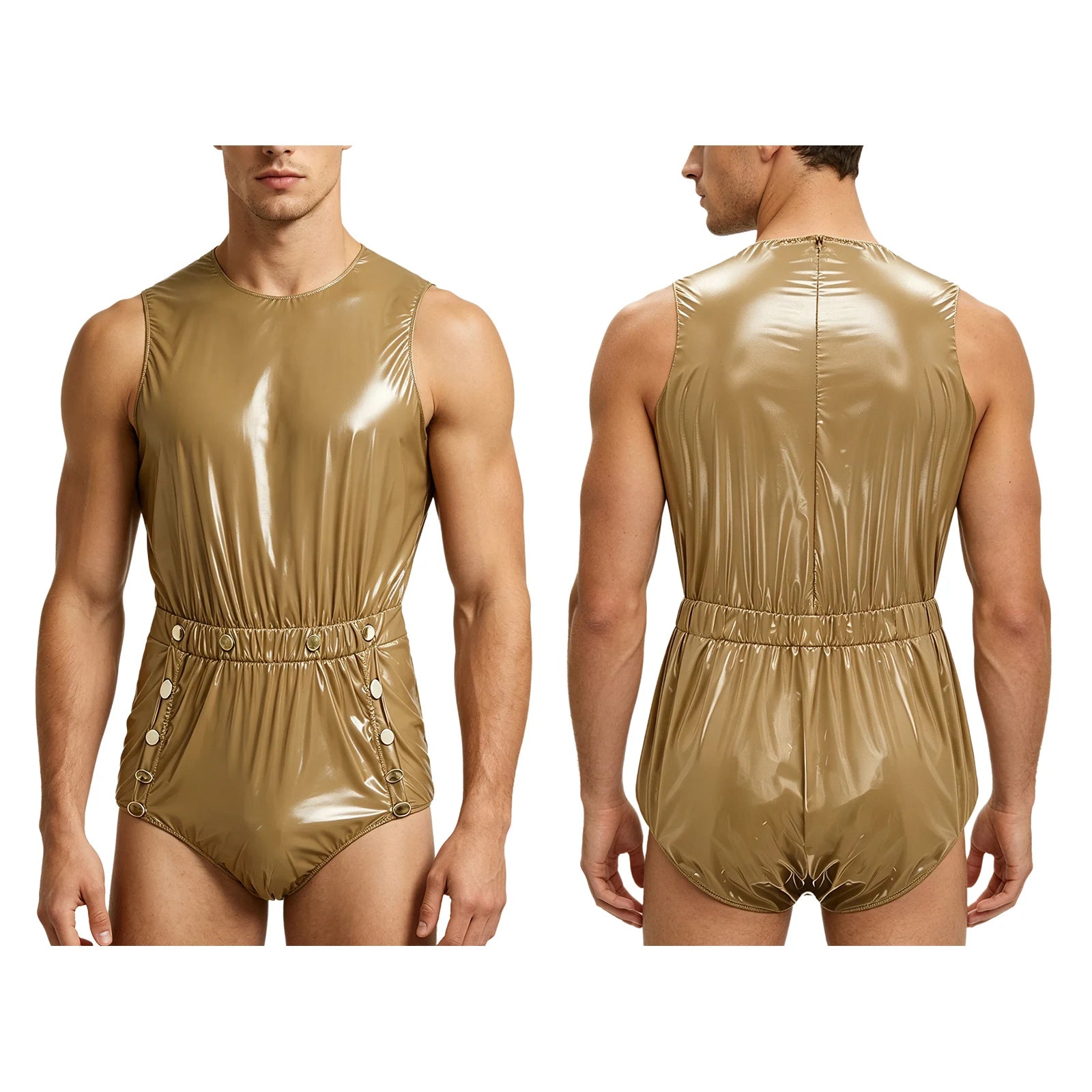 Women Men Waterproof Adaptive Bodysuit Elderly Bedridden Leak-proof Incontinence Diaper Cover Easy-to Wear Rompers Swimsuit