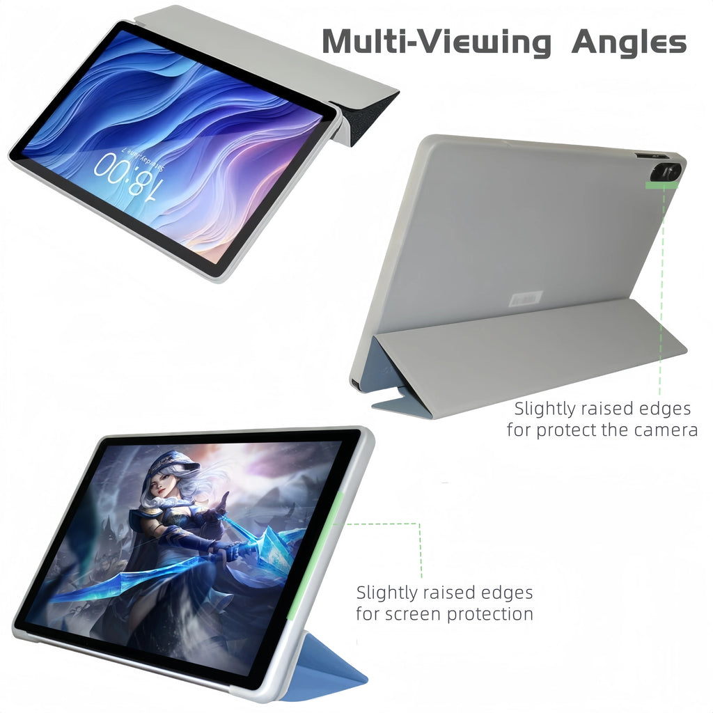 Smart Cover for Teclast P33 P30 P30T Tablet Case Folding Stand Pu Leather with Soft TPU Back Cover for P30T P33 2025 Flip Case