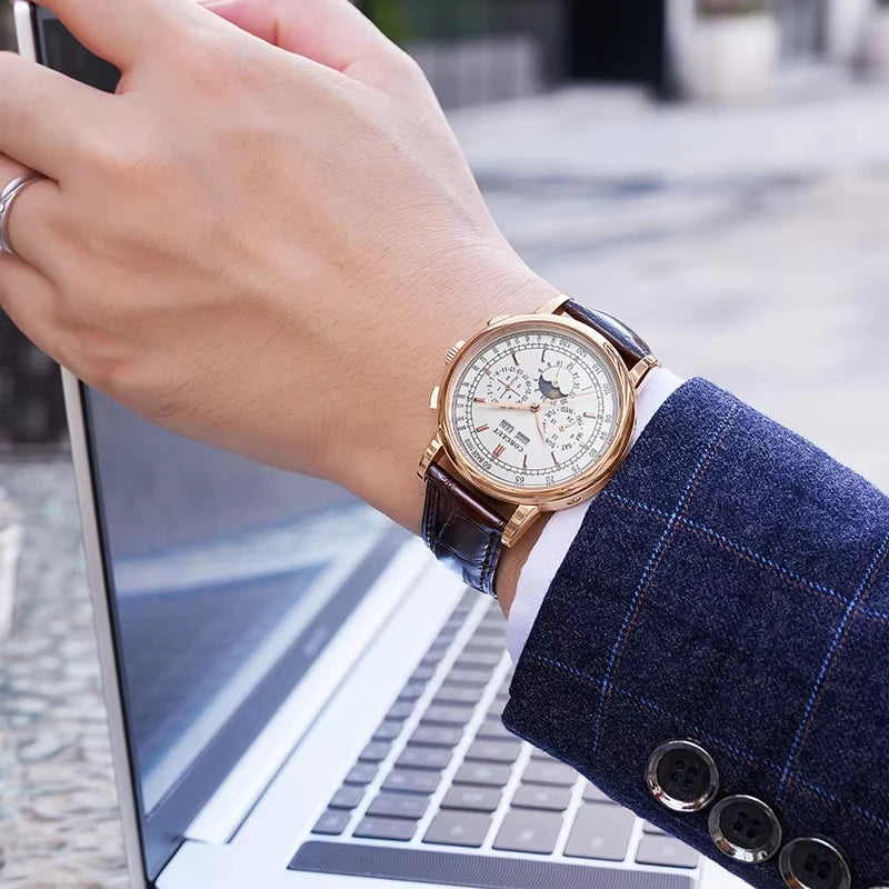 MIG & MIK STYLE™ Retro Moon Phase Automatic Watch